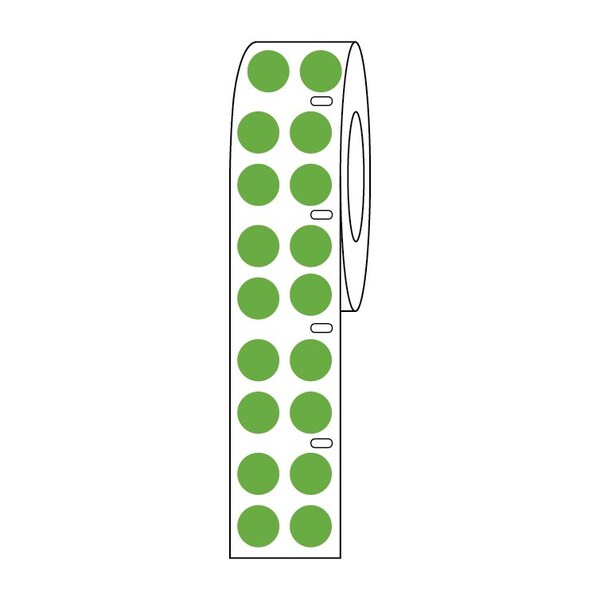 Globe Scientific Label Roll, Cryo, Direct Thermal, 9.5mm Dots, for 1.5mL Tubes, Orange, 4000PK LTC-95N - main